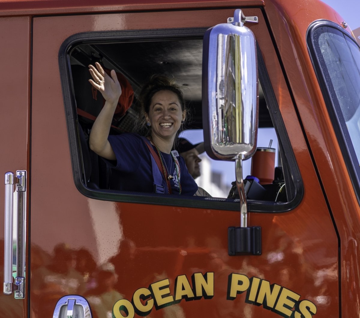 Ocean Pines Firefighter Ocean Pines Firefighter waving out the truck window