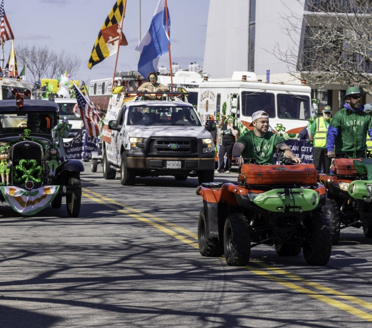 Beach Patrol Beach patrol 4 wheelers in the St. Patrick's Day parade